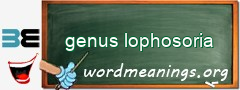 WordMeaning blackboard for genus lophosoria